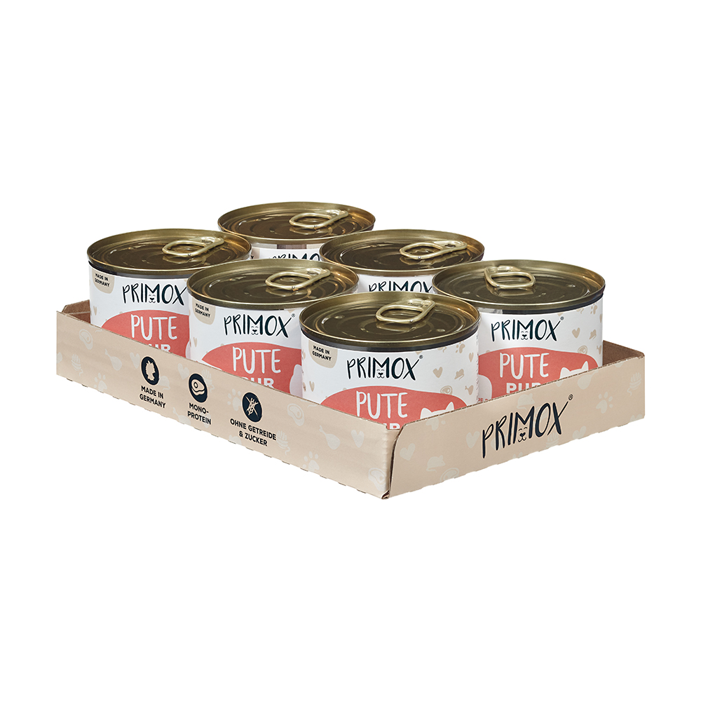 Primox - Katzenfutter Pute pur 6x200g - 6 x 200 g - 8