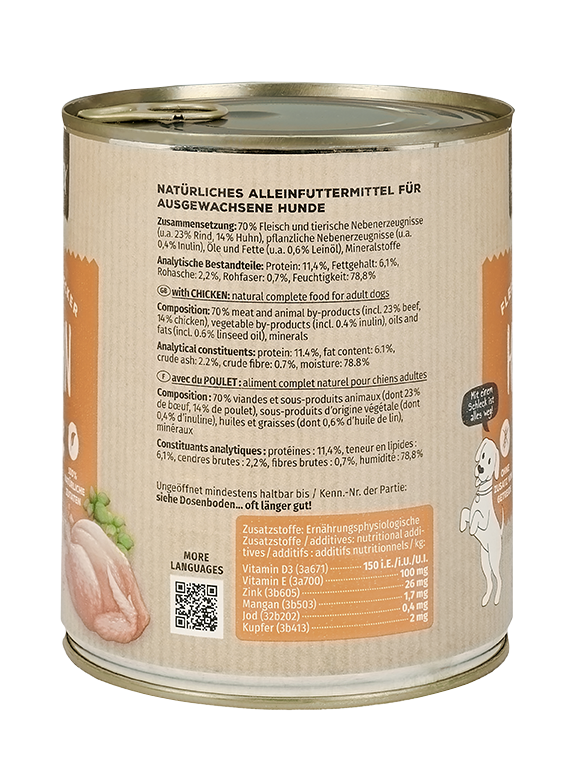 Primox - Hunde Nassfutter mit Huhn 6 x 800g - 6 x 800 g - 5