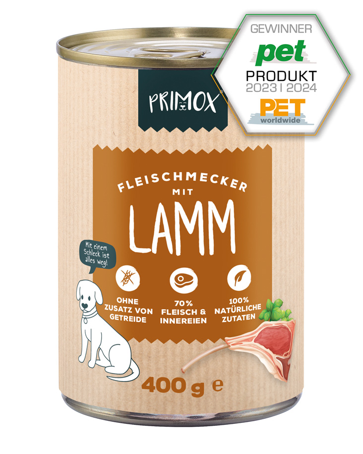 Hunde Nassfutter mit Lamm 6 x 400g