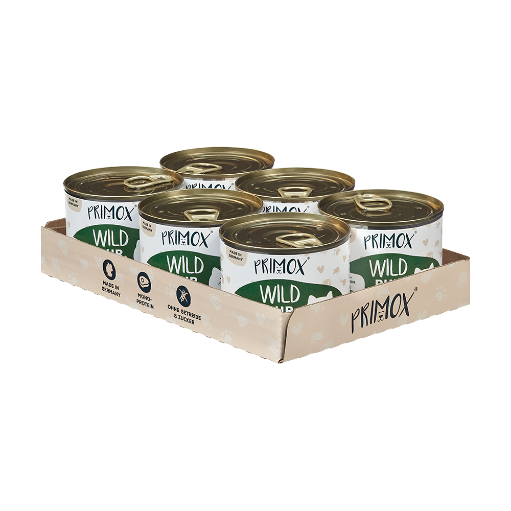 Primox - Katzenfutter Wild pur 6x200g - 6 x 200 g - 8