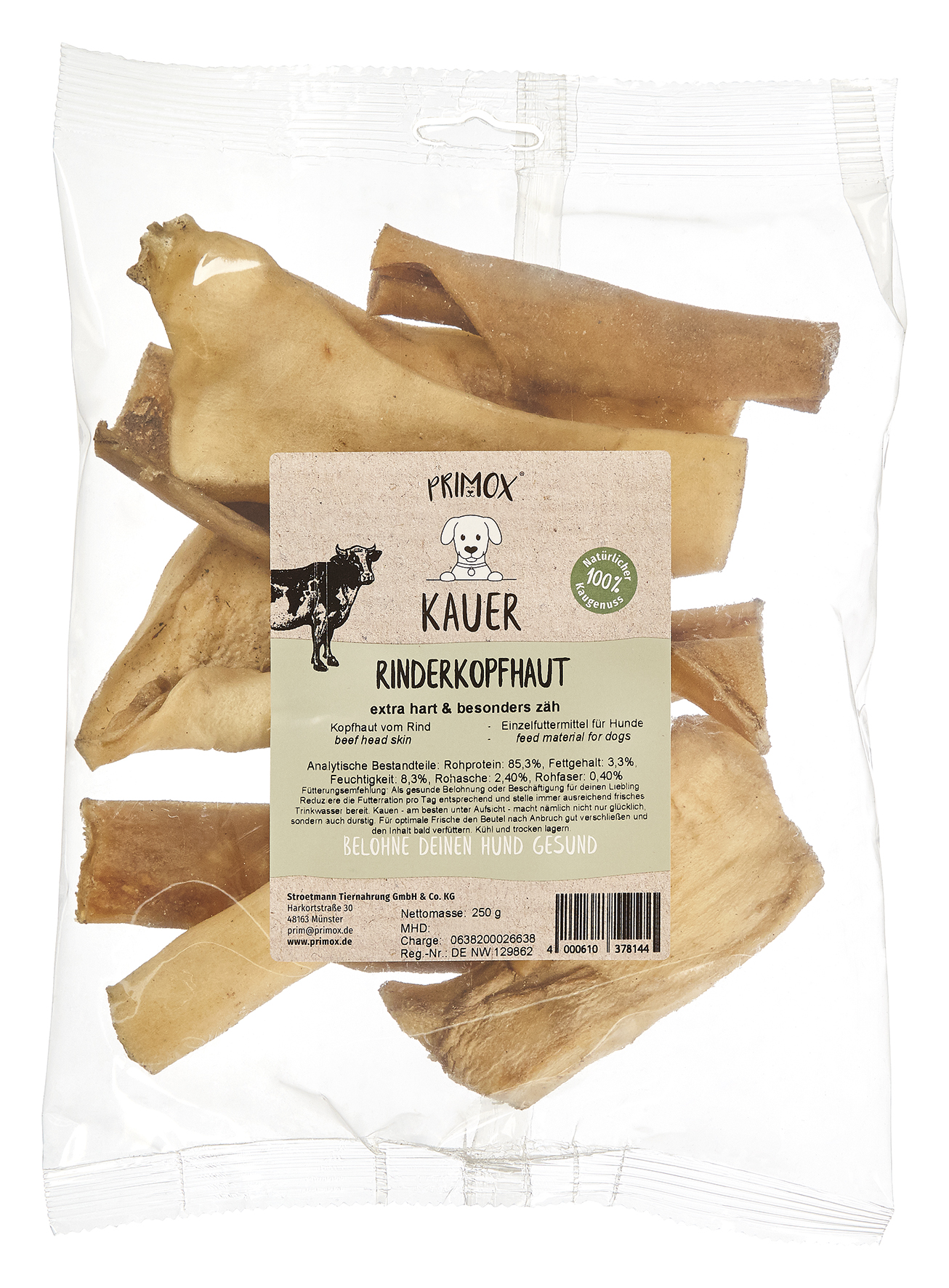 Primox - Rinderkopfhaut 250g - 1 x 250 g - 1
