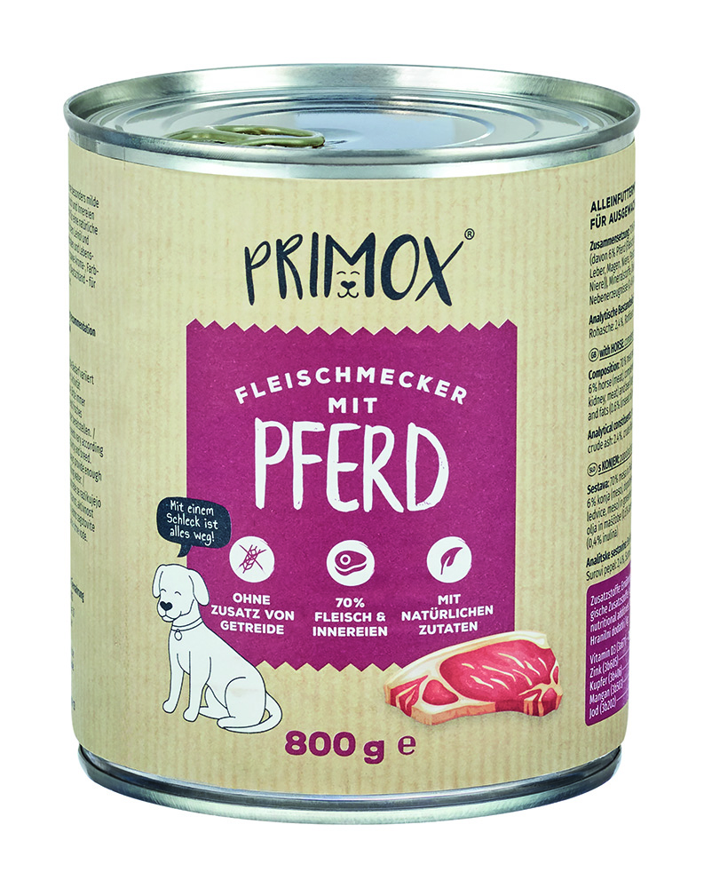 Hunde Nassfutter mit Pferd 6 x 800g