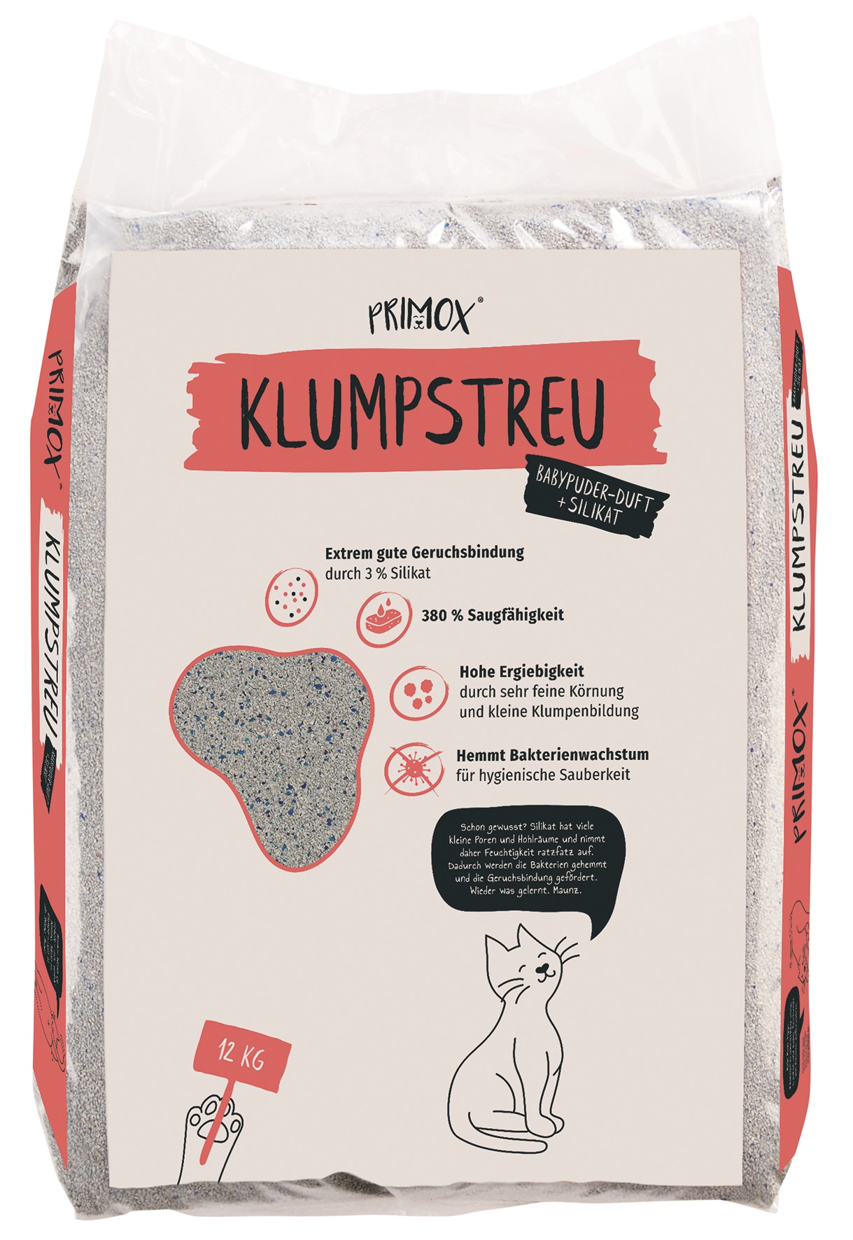 Primox - Katzenstreu Babypuder + Silikat 2 x 12 kg - 2 x 12 kg - 2