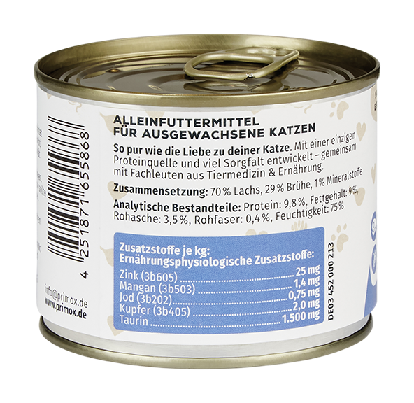 Primox - Katzenfutter Lachs Pur 6x190g - 6 x 190 g - 2