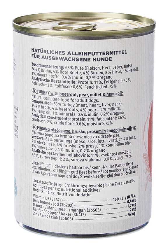 Primox - Hunde Nassfutter MENÜ mit Pute 6 x 400g - 6 x 400 g - 2