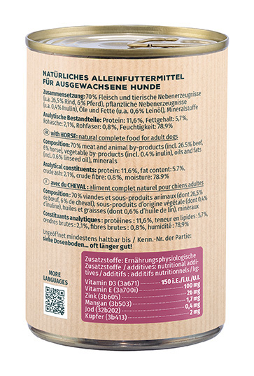 Primox - Hunde Nassfutter mit Pferd 6 x 400g - 6 x 400 g - 7