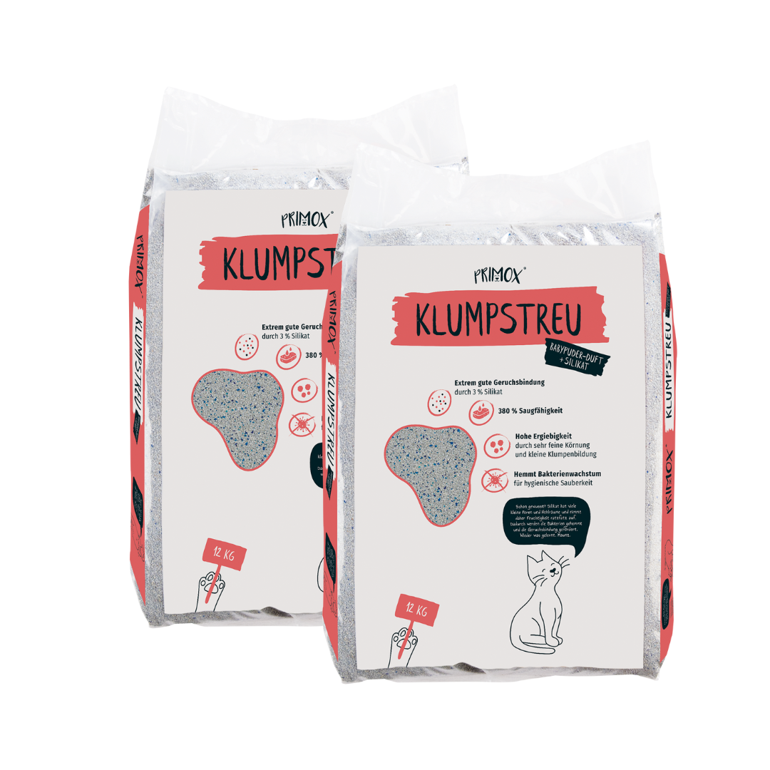 Katzenstreu Babypuder + Silikat 2 x 12 kg