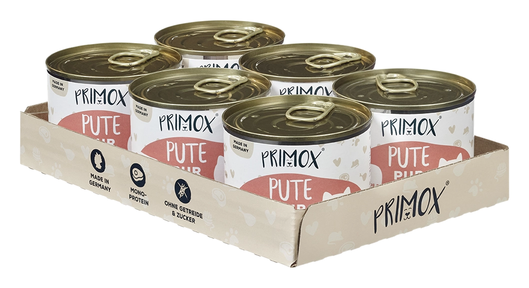 Primox - Katzenfutter Pute pur 6x200g - 6 x 200 g - 7