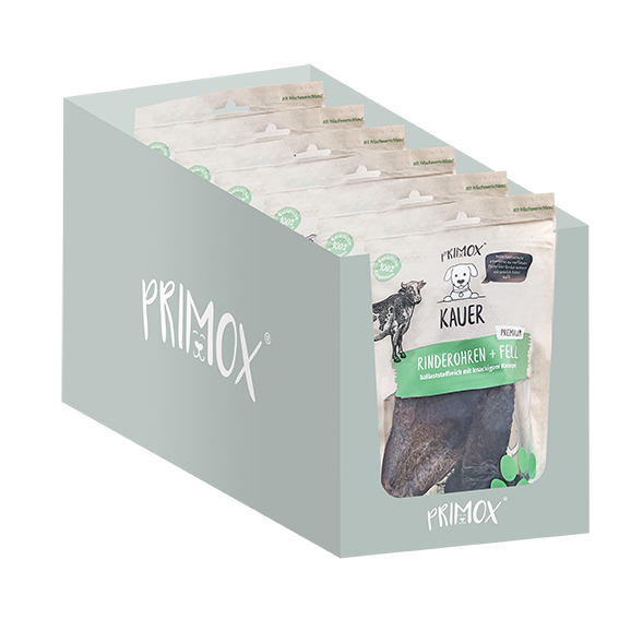 Primox - Rinderohren mit Fell 120g - 1 x 120 g - 3