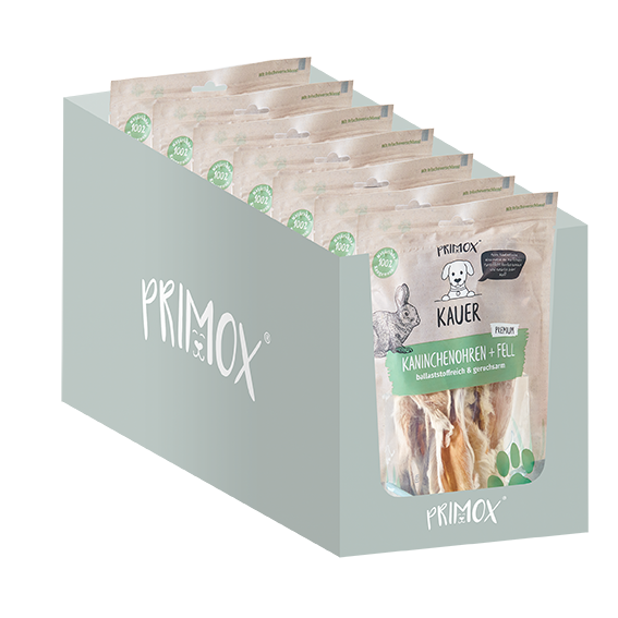 Primox - Kaninchenohren mit Fell 100g - 1 x 100 g - 3