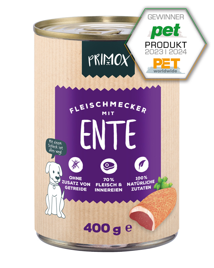 Hunde Nassfutter mit Ente 6 x 400g