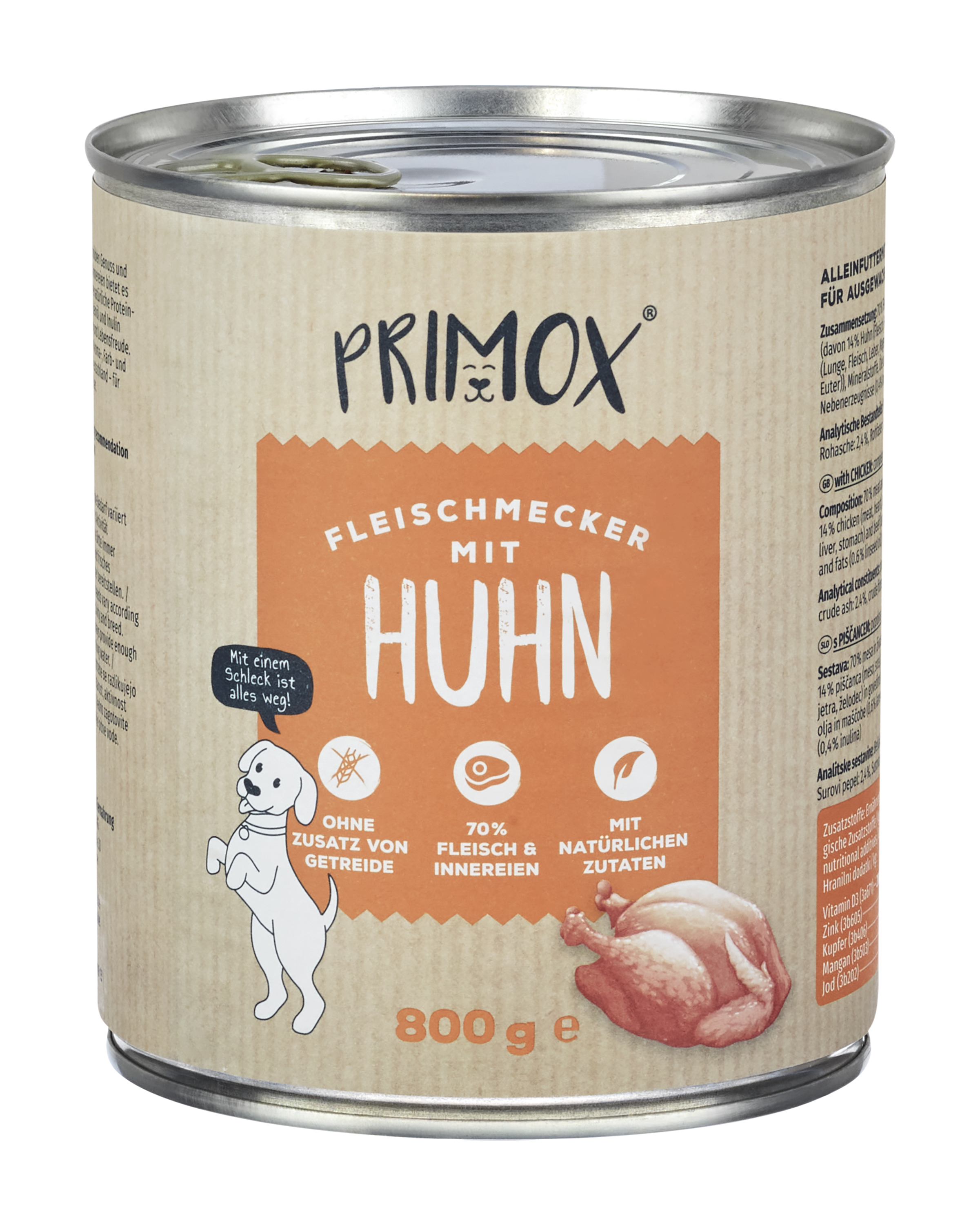 Hunde Nassfutter mit Huhn 6 x 800g