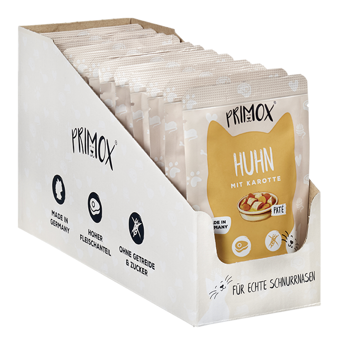 Primox - Katzennassfutter Huhn 85g Pouch - 12 x 85 g - 3
