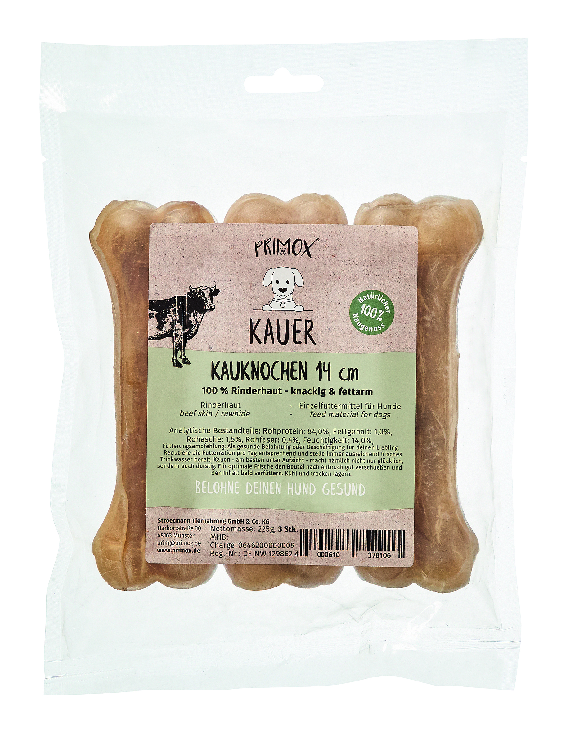 Kauknochen 14cm 225g