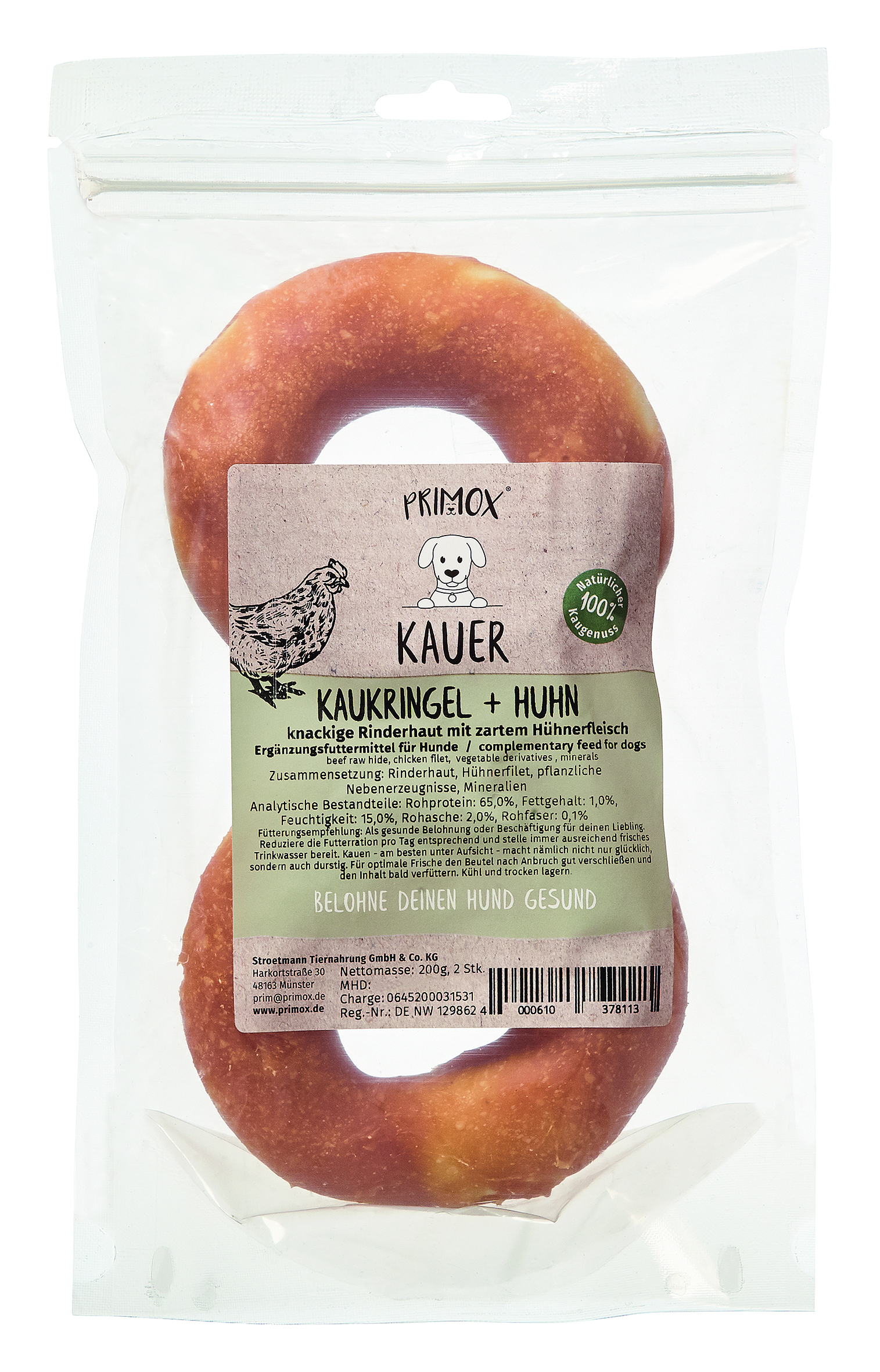 Kaukringel mit Huhn 200g