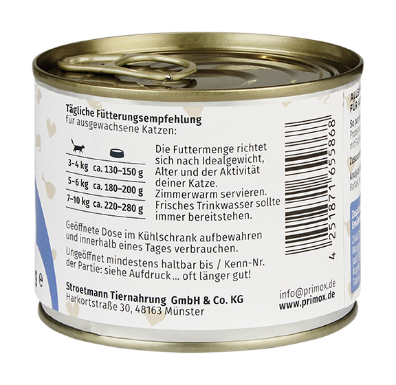 Primox - Katzenfutter Lachs Pur 6x190g - 6 x 190 g - 4