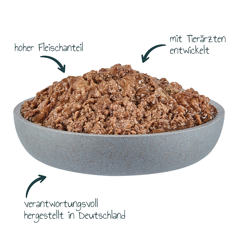 Primox - Katzennassfutter Ente 85g Pouch - 12 x 85 g - 9
