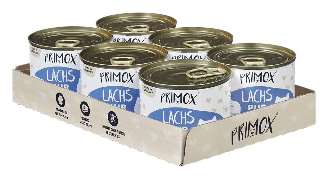 Primox - Katzenfutter Lachs Pur 6x190g - 6 x 190 g - 5