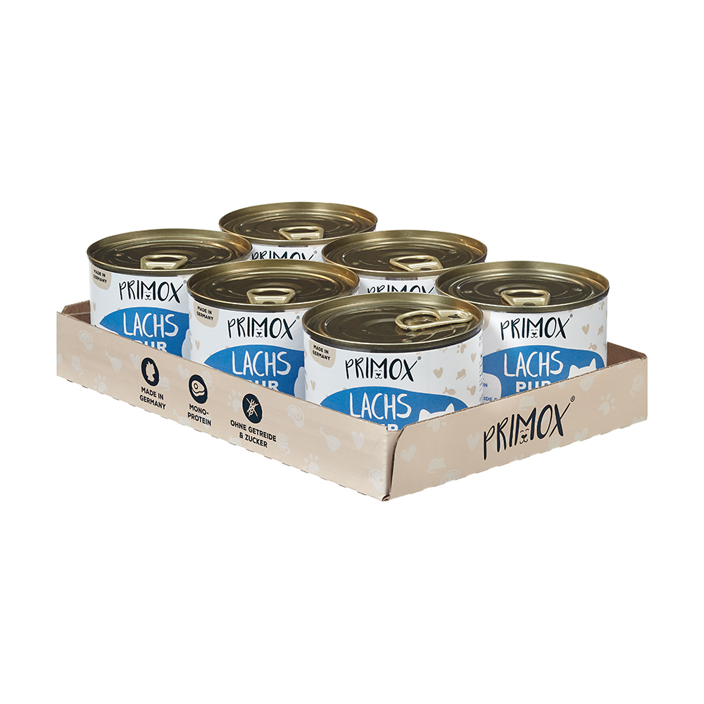 Primox - Katzenfutter Lachs Pur 6x190g - 6 x 190 g - 8