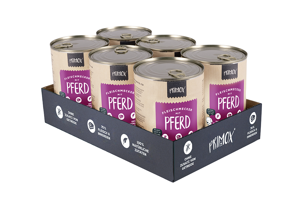 Primox - Hunde Nassfutter mit Pferd 6 x 400g - 6 x 400 g - 4