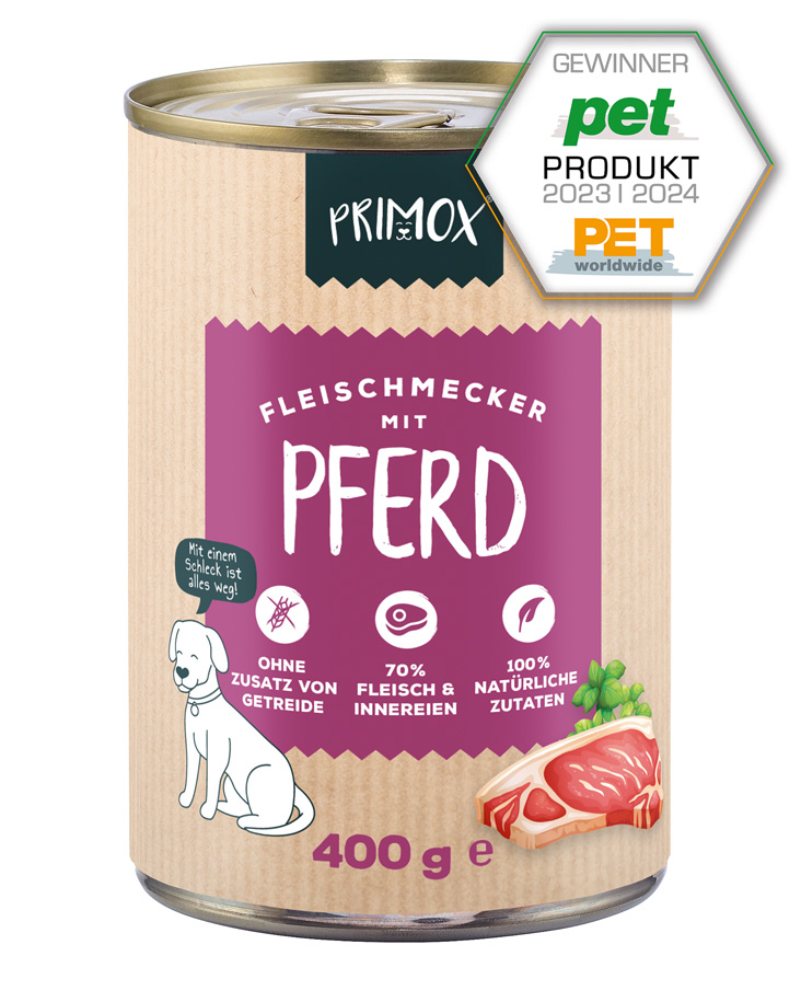 Hunde Nassfutter mit Pferd 6 x 400g