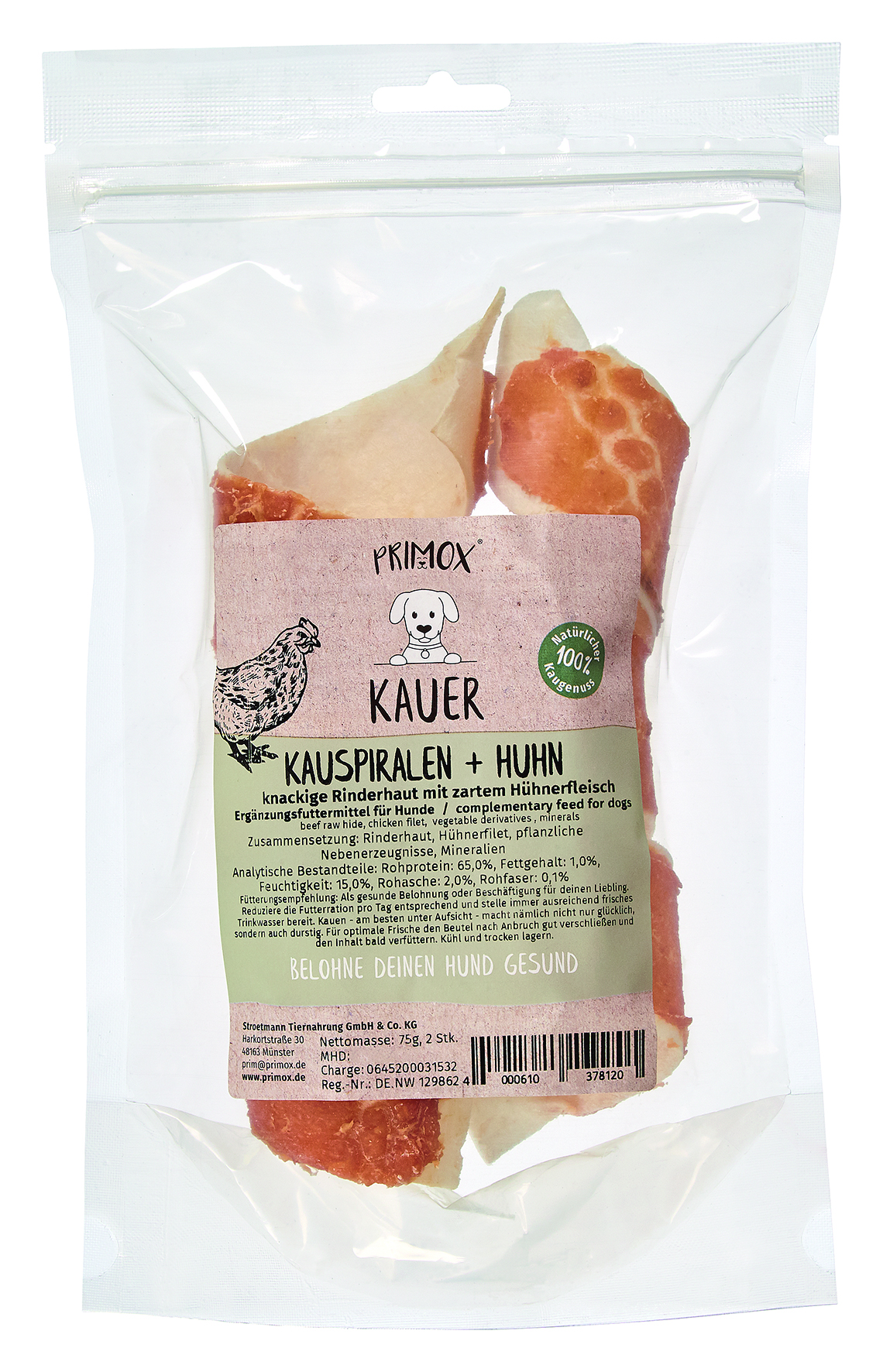Kauspirale mit Huhn 75g