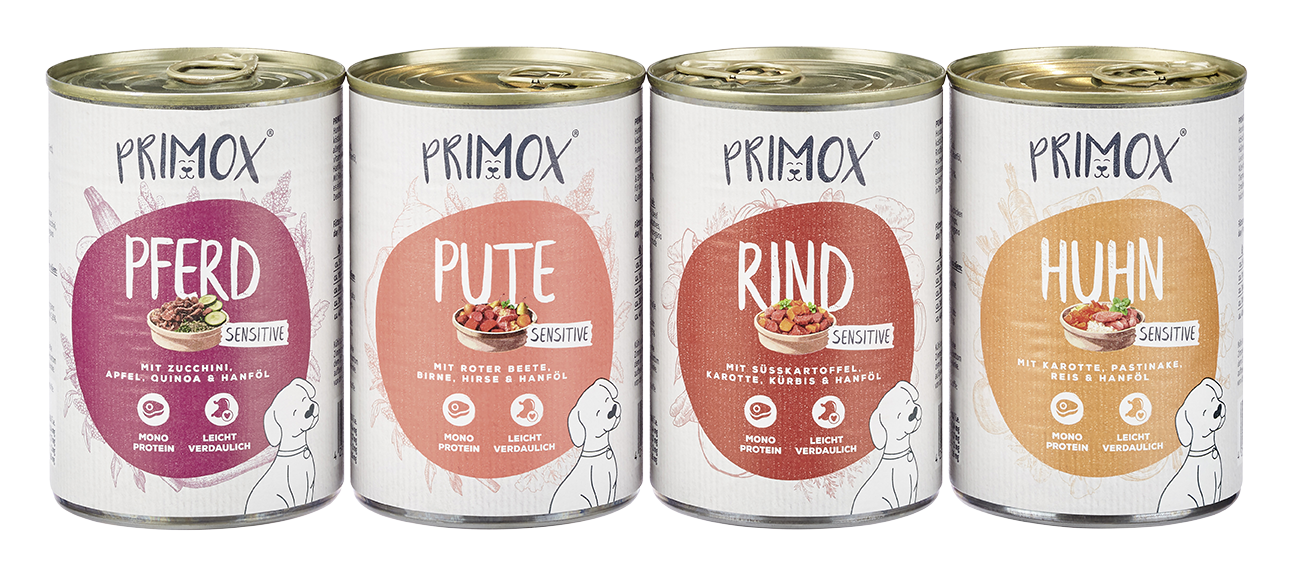 Primox - Hunde Nassfutter MENÜ mit Pferd 6 x 400G - 6 x 400 g - 5
