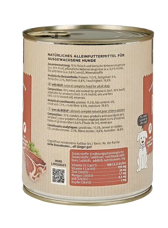 Primox - Hunde Nassfutter mit Rind 6 x 800g - 6 x 800 g - 5