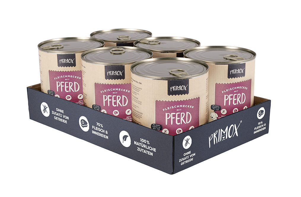 Primox - Hunde Nassfutter mit Pferd 6 x 800g - 6 x 800 g - 4