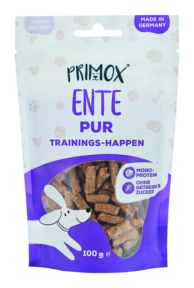 Hundeleckerlis Ente pur 100g