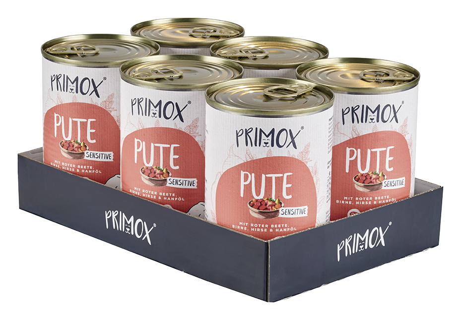 Primox - Hunde Nassfutter MENÜ mit Pute 6 x 400g - 6 x 400 g - 9