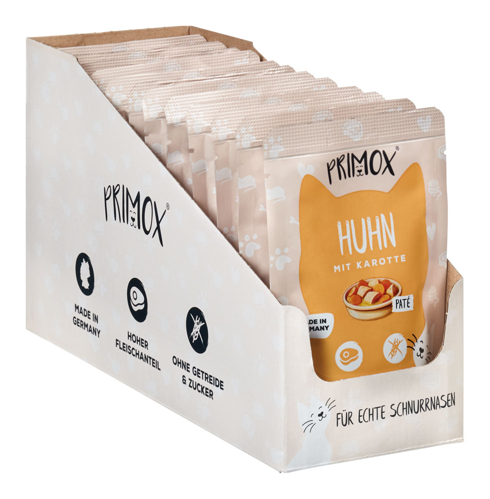 Primox - Katzennassfutter Huhn 85g Pouch - 12 x 85 g - 8