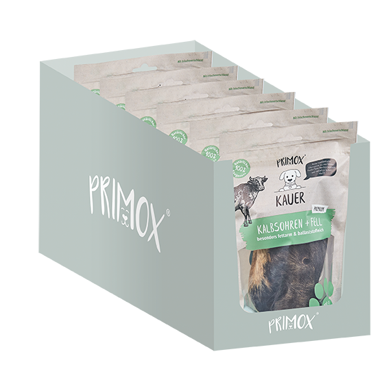 Primox - Kalbsohren mit Fell 190g - 1 x 100 g - 3