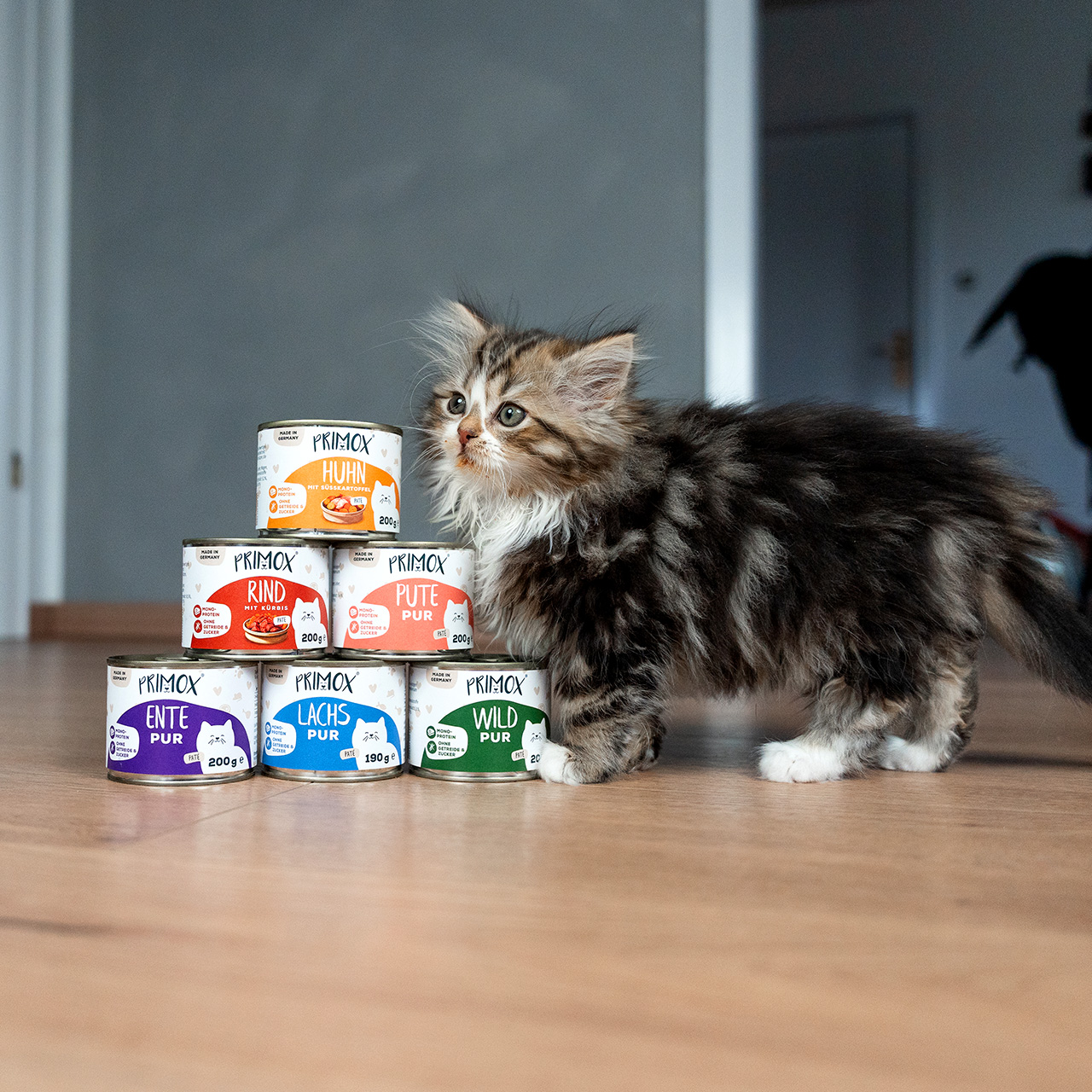 Primox - Katzenfutter Wild pur 6x200g - 6 x 200 g - 3