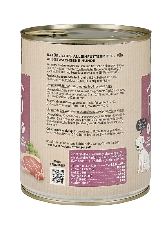 Primox - Hunde Nassfutter mit Pferd 6 x 800g - 6 x 800 g - 6