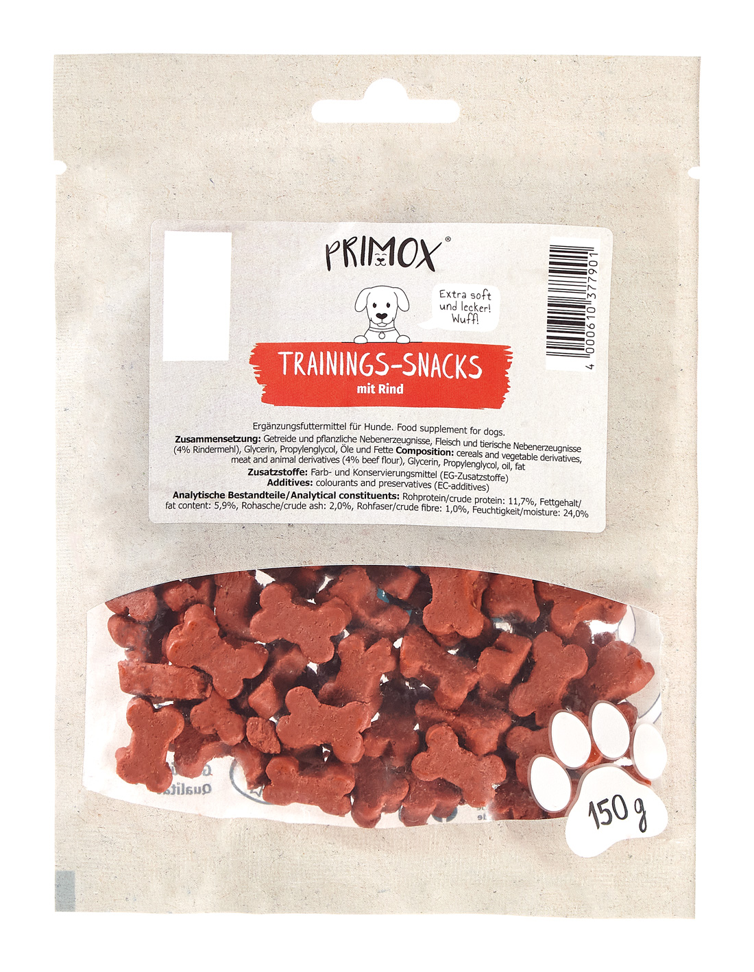 Trainigssnack mit Rind 150g