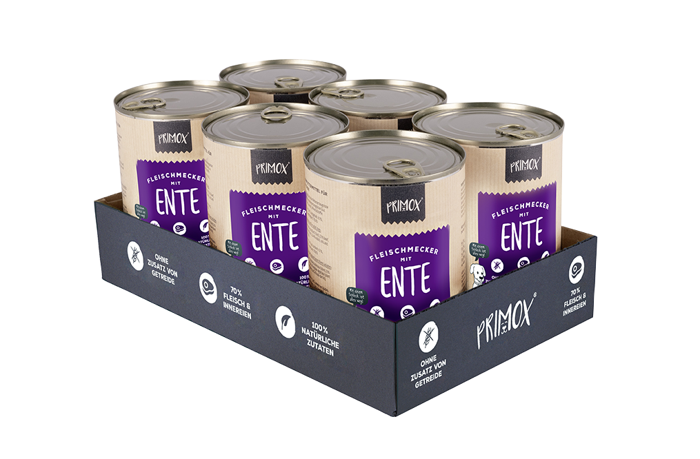 Primox - Hunde Nassfutter mit Ente 6 x 400g - 6 x 400 g - 4