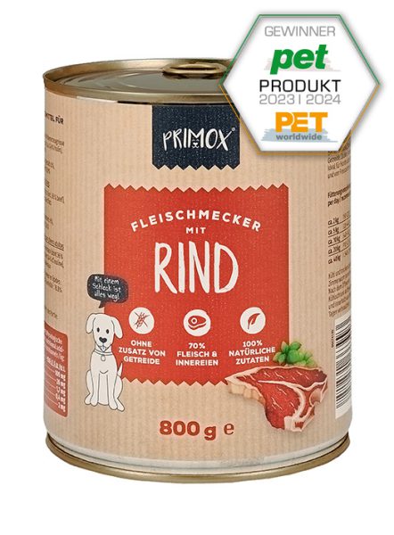 Primox Hunde Nassfutter mit Rind